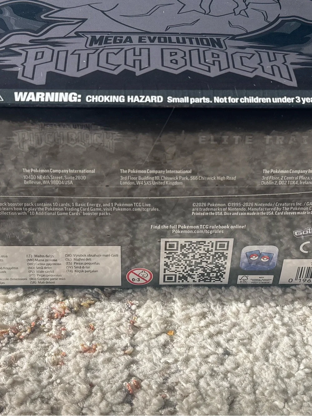 Pokemon TCG Mega Evolution Pitch Black Elite Trainer Box ETB Factory Sealed NEW